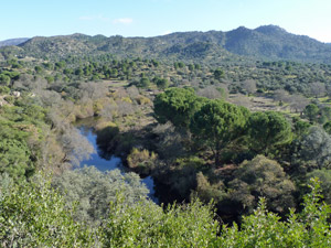 Andújar landscape plus the Jándula river